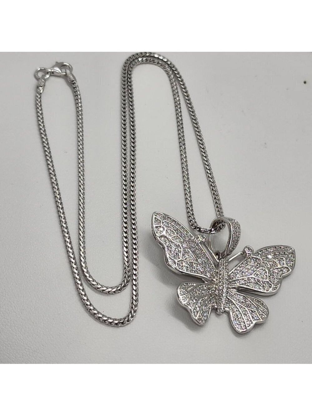 Brand New Sterling Silver 925 Butterfly Necklace